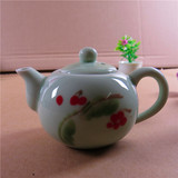 龙泉青瓷创意茶壶日式陶瓷功夫茶具西施壶哥弟窑普洱红茶个人茶壶