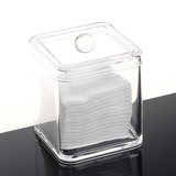 亚加丽加 创意透明化妆棉收纳盒 环保亚克力牙签罐牙签盒 棉签罐