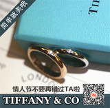 蒂芙尼铂金单钻镶钻指环Tiffany男女情侣18k玫瑰金结婚戒指对戒