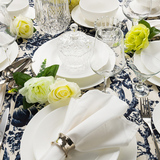 隆达骨瓷 经典纯白瓷器家用普通型实用套装 创意中餐具 结婚礼物