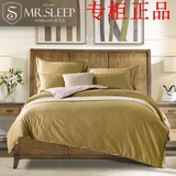 全床品套棉床品美式床上用品被套床单 纯色四件套双拼包邮家纺 床