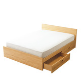 日式榻榻米純实木床北欧原木橡木床宜家1.8米欧式简约抽屉储物床