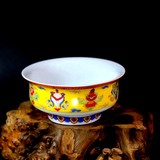 佛教用品批发北京吉祥三宝总店八吉祥陶瓷供水碗供水杯