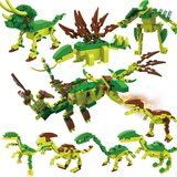 乐高拼插积木玩具恐龙霸王龙变形机器人拼装益智玩具男孩8-10岁