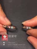 韩国免税店代购Tiffany 铂金镶圆形明亮式切割钻石戒指情侣戒对戒