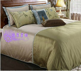 新中式样板房床品美式简约床品古韵八件套多件套小美式床品现货