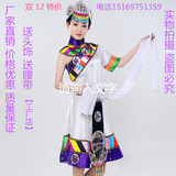 雪莲花/白色藏族舞蹈服装/表演女装/演出舞台服装/少数民族演出服