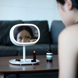 MUID带灯LED化妆镜台灯生日礼物便携收纳多功能储物梳妆镜公主镜