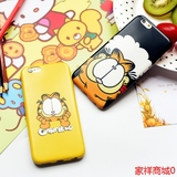 JX情侣加菲猫iPhone6手机壳硅胶苹果6plus保护套全包6s超薄磨砂软