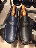 正品代购 Prada/普拉达2015夏季新款男鞋 时尚真皮荔枝纹平底皮鞋