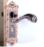 欧式门锁卧室房门室内门锁美式执手把手青古铜和红古铜机械锁具