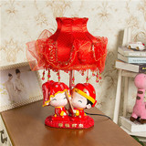 中式复古树脂娃娃台灯 喜庆创意结婚礼物 新婚卧室床头灯饰 包邮