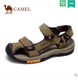 Camel/骆驼男鞋 正品休闲牛皮魔术贴沙滩凉鞋A622307237 假一罚十