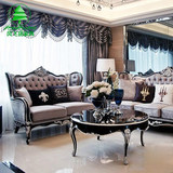 欧式沙发组合 实木布艺沙发 新古典家具 123人沙发 雕花整装现货