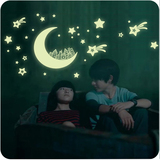 懒虫虫 创意韩国夜光贴纸 儿童房卧室荧光贴纸夜光星星墙贴可移除