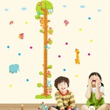 超大身高贴 动物大树身高尺 儿童房装饰画 可移除墙贴