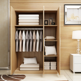 简易特价宜家板式实木木质衣柜组装组合拉门简约现代卧室衣橱