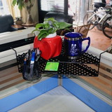【天天特价】创意铁艺办公室桌面三角置物架花盒收纳架转角层挂架