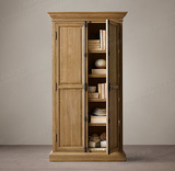 出口欧式法式乡村美式实木书柜储物柜 会所样板房家具仿古展柜