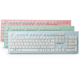 创享 巧克力键盘电脑笔记本键盘 USB 超薄静音键盘白色有线键盘