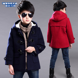 5男童妮子外套大衣6冬装2015韩版儿童中长款毛呢风衣7加厚10-12岁