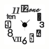 欧式简约时尚数字墙贴挂钟 客厅艺术钟表 创意亚克力静音壁钟时钟