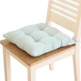 馨生活 日式素色条纹椅垫简约清新素雅椅垫坐垫 凳子坐垫带绑带