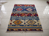 125*185cm意大利设计地中海风格手工编织羊毛地毯基里姆kilim地毯