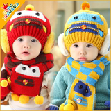 韩版婴儿毛线帽子6-12个月潮男女宝宝1-3岁秋冬季儿童可爱护耳帽2