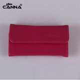 CANNA/佳娜 便携化妆刷 包玫粉色收纳5支短柄套刷外出手掌收纳包