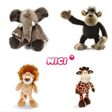 婴儿玩具礼物NICI毛绒玩具男孩公仔玩偶生日大象猴子鹿狮子娃娃女