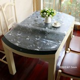 伸缩折叠椭圆形透明彩色pvc餐桌布防水烫免洗圆桌台布软玻璃桌垫