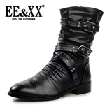 EEXX专柜新款男靴韩版潮流加绒雪地靴男冬男士高筒靴男士皮靴9234