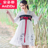 夏装中国风女装齐胸襦裙改良日常汉服女古装服装仙女上襦下裙套装