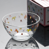 出口日本韩国卡通玻璃碗米饭碗汤碗可爱创意面碗水果沙拉大号碗