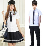 4件套日本校服套装夏季JK校服套装短袖学生制服班服衬衫短裙套装