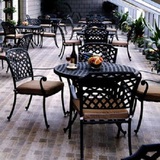 欧式铁艺桌椅 五件套餐饮咖啡店桌椅 时尚户外阳台休闲茶几组合