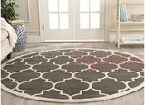 时尚简约格子圆形地毯客厅卧室宜家地毯晴纶满铺样品间地毯可定制