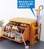 换鞋凳子实木鞋柜百叶翻转门可坐式玄关柜含雨伞架创意收纳木质柜