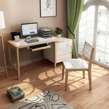 伊布尔 北欧书桌台式电脑桌家用现代简约白色办公桌卧室写字台