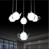 亚韩照明 时尚创意LED吊线茶壶灯 展厅过道创意吊灯 质保2年