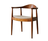 美式实木餐厅椅高档咖啡椅带扶手靠背椅办公会议椅皮质电脑桌椅子