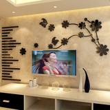 水晶3d立体墙贴画客厅电视背景墙壁高档环保亚克力卧室特大装饰品