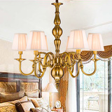 欧式现代卧室房间客厅吊灯温馨装饰美式铁艺古铜色欧式复古吊灯