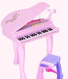 da钢琴款幼儿童电子琴粉色带麦克风26岁小女孩早教音乐玩具