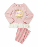 2015秋季新款美国高端童装JC 免代购女童粉色长袖套装