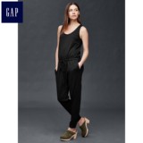 Gap女装|舒适棉质腰部系带修身无袖连体裤129896