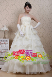 2015新款韩式大码修身孕妇新娘结婚显瘦婚纱礼服齐地抹胸定制秋冬
