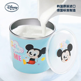迪士尼儿童水杯 米奇不锈钢牛奶杯宝宝喝水杯子带盖250ml韩国进口