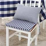 欧式简约现代深蓝色格子条纹海绵椅垫坐垫餐椅垫海绵垫座垫定做